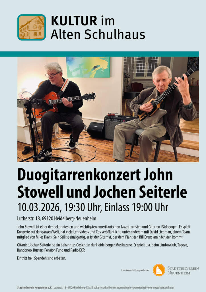 Duogitarrenkonzert John Stowell und Jochen Seiterle